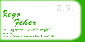 rego feher business card